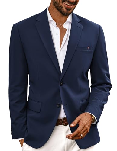PJ PAUL JONES Sakko Herren Modern Anzugjacke Blazer Regular Fit Sommer Sportlich Jackett 2 Knöpfe XXL Indigoblau PJ PAUL JONES Sakko Herren Modern Anzugjacke Blazer Regular Fit Sommer Sportlich Jackett 2 Knöpfe XXL Indigoblau von PJ PAUL JONES