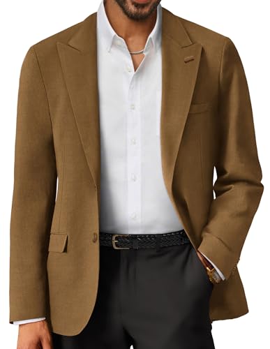 PJ PAUL JONES Sakko Herren mit Tasche Tweed Sakko Business Tweed Blazer Regular Fit S Braun von PJ PAUL JONES