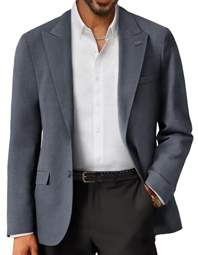 PJ PAUL JONES Sakko Herren mit Tasche Tweed Sakko Business Tweed Blazer Regular Fit S Dunkelgrau von PJ PAUL JONES