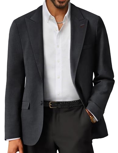 PJ PAUL JONES Sakko Herren mit Tasche Tweed Sakko Business Tweed Blazer Regular Fit S Schwarz von PJ PAUL JONES