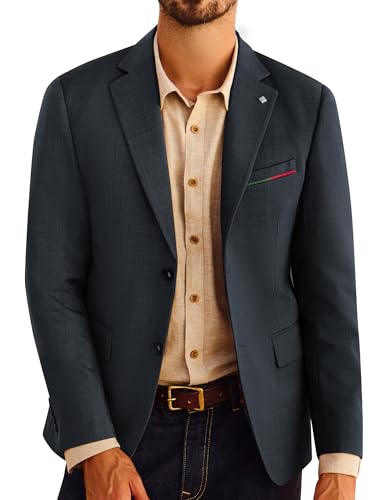 PJ PAUL JONES Sakko für Herren Sportlich mit Gekerbtem Revers Anzug Herren Business Sakko Blau Schwarz XL PJ PAUL JONES Sakko für Herren Sportlich mit Gekerbtem Revers Anzug Herren Business Sakko Blau Schwarz XL von PJ PAUL JONES