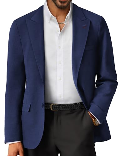 PJ PAUL JONES Sakkos für Herren Elegante Business Jacke Sakko Herren Regular Fit 2 Knöpfe M Blau von PJ PAUL JONES