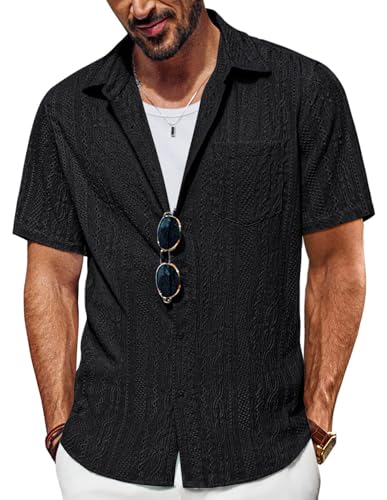 PJ PAUL JONES Sommerhemd Herren Business Hemd Freizeithemden für Herren Hemden Button Down Schwarz XL PJ PAUL JONES Sommerhemd Herren Business Hemd Freizeithemden für Herren Hemden Button Down Schwarz XL von PJ PAUL JONES