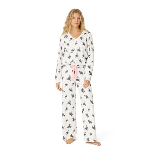 PJ Salvage Damen [Exklusiv Bei Amazon] Wolkenjersey, 2-teiliges Pyjama-Set mit Offenem Unterteil Pyjamaset, Elfenbein, M von PJ Salvage