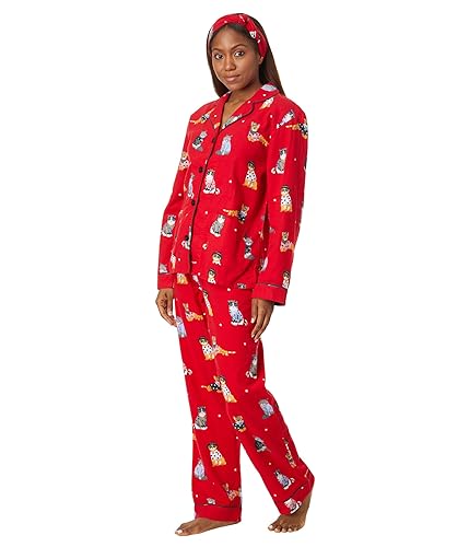 PJ Salvage Damen Loungewear Flanell-Pyjama-Set Pyjamaset, Rot/Ausflug, einfarbig (Getaway Solids), S (3er Pack) von PJ Salvage