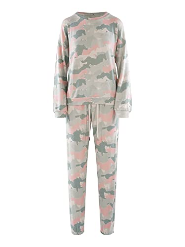 PJ Salvage Damen Pyjama Country Camo - Khaki - Größe XS von PJ Salvage