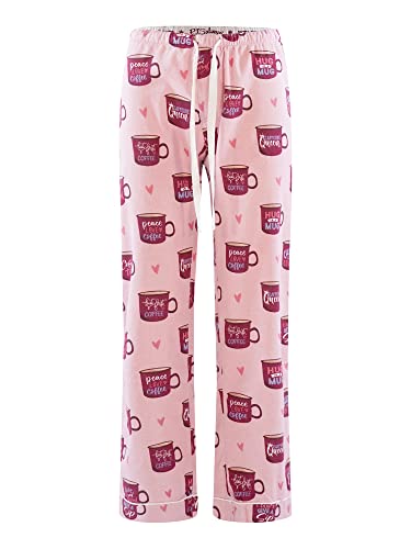 PJ Salvage Damen Pyjamahose Flannels - rosé - Größe XS von PJ Salvage
