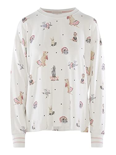 PJ Salvage Damen Pyjamaoberteil Let's Dance - Off-White - Größe XL von PJ Salvage