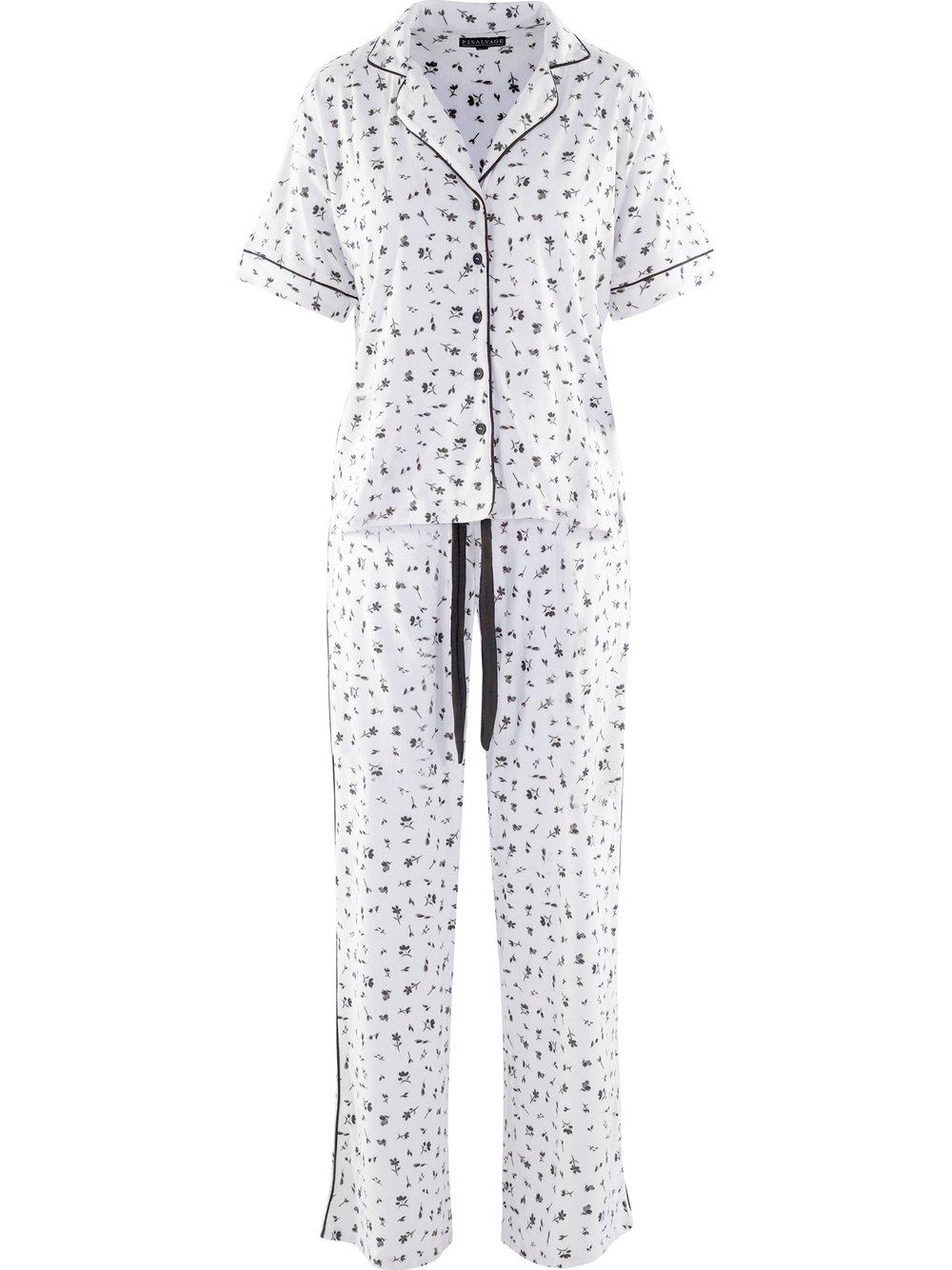 PJ Salvage Pyjama Damen Jersey gemustert, weiß von PJ Salvage