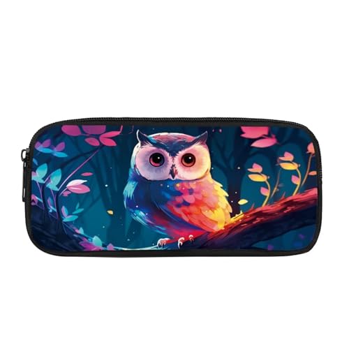 PJHEQOXE Stifteetui mit Aquarell-Eule, kleine Make-up-Tasche für Geldbörse, adrettes Schulbedarf, Bibel-Federmäppchen, Bibel-Federmäppchen, Blau PJHEQOXE Stifteetui mit Aquarell-Eule, kleine Make-up-Tasche für Geldbörse, adrettes Schulbedarf, Bibel-Federmäppchen, Bibel-Federmäppchen, Blau von PJHEQOXE