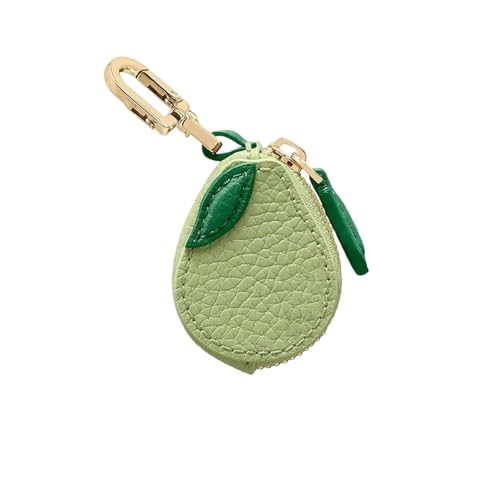 Mini süß Avocado-Pfirsich-Frucht-Charm-Anhänger, Brieftasche, Pu-Leder, Geldbörse, Kopfhörertasche, Mini-Tasche, Taschenanhänger for Mädchen Früchte in Form(Avocado) von PJQUEKAIPJ