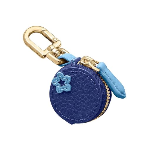 Mini süß Avocado-Pfirsich-Frucht-Charm-Anhänger, Brieftasche, Pu-Leder, Geldbörse, Kopfhörertasche, Mini-Tasche, Taschenanhänger for Mädchen Früchte in Form(Blueberry) von PJQUEKAIPJ