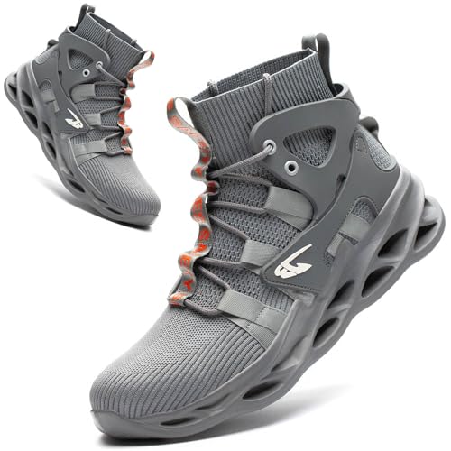 PJZHJI Arbeitsschuhe Herren Damen Sicherheitsschuhe Leicht Stahlkappenschuhe Sportlich Atmungsaktiv Arbeitsschutzschuhe Schutzschuhe mit Stahlkappen 799 Gray 43 PJZHJI Arbeitsschuhe Herren Damen Sicherheitsschuhe Leicht Stahlkappenschuhe Sportlich Atmungsaktiv Arbeitsschutzschuhe Schutzschuhe mit Stahlkappen 799 Gray 43 von PJZHJI