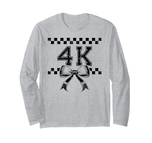 Coquette Bow 4K Teacher Team Damen Preppy Kid Girly Girl PK4 Langarmshirt von PK4 Team 4K Teacher Women PreK4 Pre Kindergarten 4