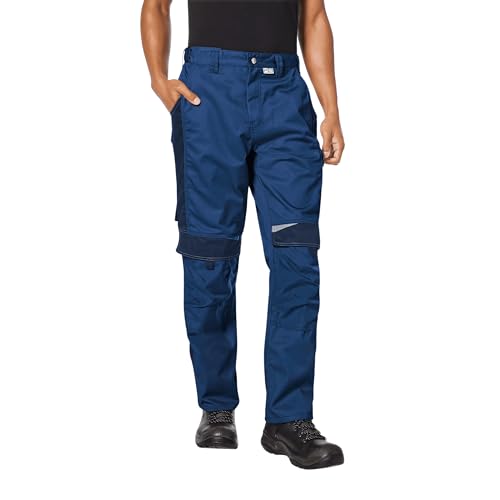 PKA BESTWORK Arbeitshose Herren mit Stretch-Bund & Kniepolster-Taschen in Kornblau/Marine Größe 58 von PKA