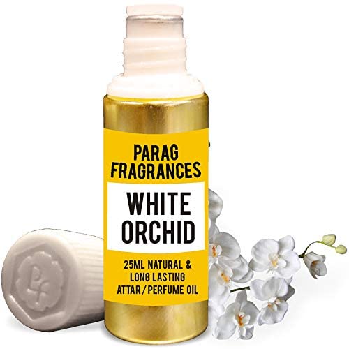 Parag Fragrances Grade 1 White Orchid Purest Natural Attar/Perfume Oil/Fragrance Oil 25Ml (Naturally Processed And Bhapka Distilled Attar) Alcohol Free And Undiluted Version von PKD