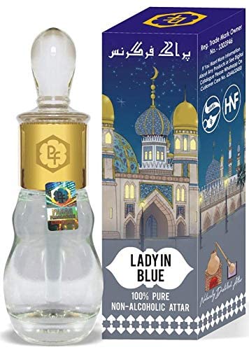 Parag Fragrances Lady In Blue 25ml Attar/Itra/Natural Fragrance Oil/Perfume Oil (Arabian Series) 0% Alcohol, Long Lasting & Naturally Distilled Attars von PKD