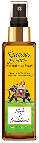 Parag Fragrances Musk & Sandalwood Essential Oil With Attar Mist Spray 100ml Best Long Lasting Fragrance For Men and Women von PKD