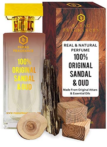 Parag Fragrances Sandal & Oud Perfume 50ml (Limited Time Offer Pack Free 2 Pc of Sandal & Oud Rollon Perfume 6ml Each With This Pack)(Made From Natural Oil of Sandal and Oud) von PKD