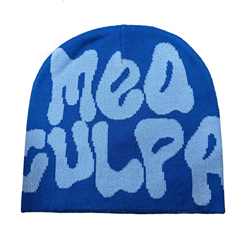 PKSOYS Damen Beanie Bonnet Y2k Beanies Damen Mütze Winter für Frauen Hüte Accessoires MEA Culpa Beanie, N22, Einheitsgröße von PKSOYS