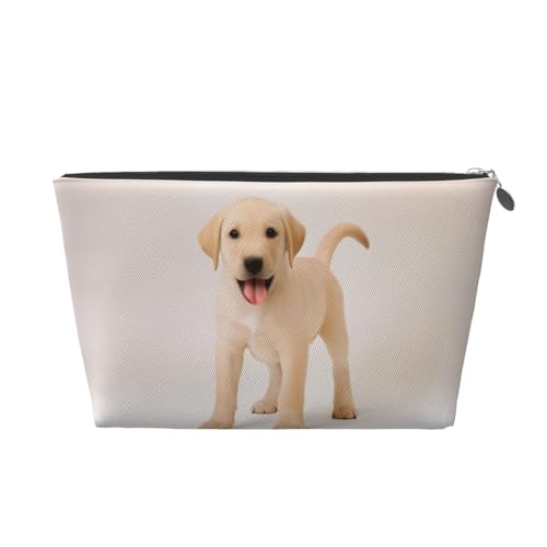 Golden Retrievers Kulturbeutel mit Aufdruck – Reise-Make-up-Aufbewahrungstasche, Kosmetiktaschen, PU-Leder, wasserdicht, leicht, Make-up-Tasche, Organizer für Mädchen, Frauen und Männer, silber Golden Retrievers Kulturbeutel mit Aufdruck – Reise-Make-up-Aufbewahrungstasche, Kosmetiktaschen, PU-Leder, wasserdicht, leicht, Make-up-Tasche, Organizer für Mädchen, Frauen und Männer, silber von PKTTECRFPK