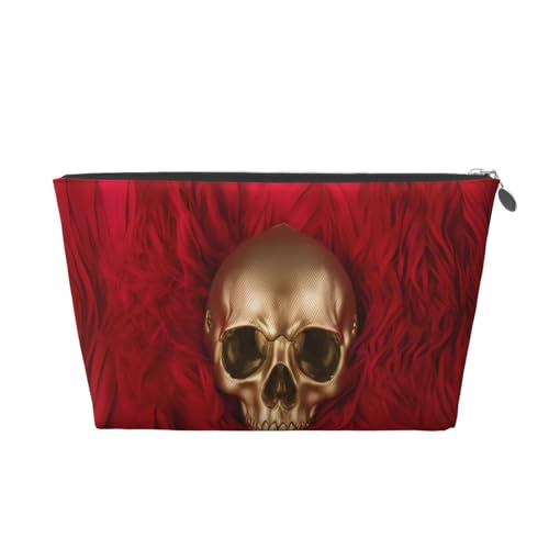 Kulturbeutel mit Gothic-Tapetenmotiv – Reise-Make-up-Aufbewahrungstasche, Kosmetiktasche, PU-Leder, wasserdicht, leicht, Make-up-Tasche, Organizer für Mädchen, Frauen und Männer, silber, Einheitsgröße Kulturbeutel mit Gothic-Tapetenmotiv – Reise-Make-up-Aufbewahrungstasche, Kosmetiktasche, PU-Leder, wasserdicht, leicht, Make-up-Tasche, Organizer für Mädchen, Frauen und Männer, silber, Einheitsgröße von PKTTECRFPK