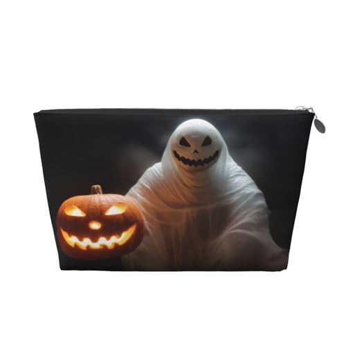 Kulturbeutel mit Halloween-Hexen-Druck, Reise-Make-up-Aufbewahrungstasche, Kosmetiktasche, PU-Leder, wasserdicht, leicht, Make-up-Tasche, Organizer für Mädchen, Frauen und Männer, silber Kulturbeutel mit Halloween-Hexen-Druck, Reise-Make-up-Aufbewahrungstasche, Kosmetiktasche, PU-Leder, wasserdicht, leicht, Make-up-Tasche, Organizer für Mädchen, Frauen und Männer, silber von PKTTECRFPK