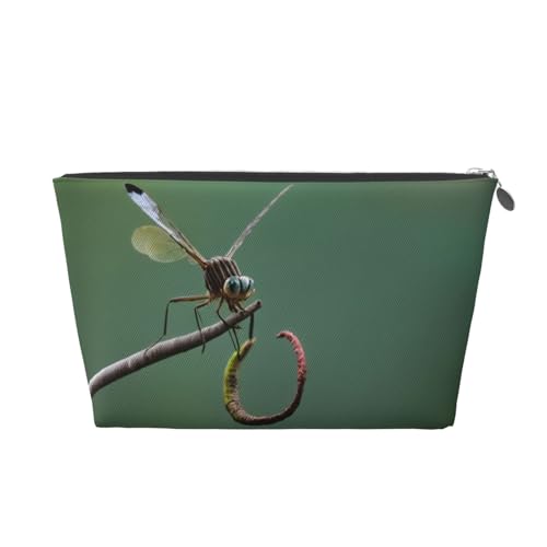 Kulturbeutel mit Libellen-Aufdruck, Reise-Make-up-Aufbewahrungstasche, Kosmetiktasche, PU-Leder, wasserdicht, leicht, Make-up-Tasche, Organizer für Mädchen, Frauen und Männer, silber, Einheitsgröße Kulturbeutel mit Libellen-Aufdruck, Reise-Make-up-Aufbewahrungstasche, Kosmetiktasche, PU-Leder, wasserdicht, leicht, Make-up-Tasche, Organizer für Mädchen, Frauen und Männer, silber, Einheitsgröße von PKTTECRFPK
