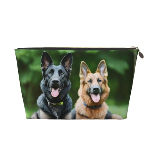 Kulturbeutel mit deutschem Schäferhund, Reise-Make-up-Aufbewahrungstasche, Kosmetiktasche, PU-Leder, wasserdicht, leicht, Make-up-Tasche, Organizer für Mädchen, Frauen und Männer, Größe 3D Kulturbeutel mit deutschem Schäferhund, Reise-Make-up-Aufbewahrungstasche, Kosmetiktasche, PU-Leder, wasserdicht, leicht, Make-up-Tasche, Organizer für Mädchen, Frauen und Männer, Größe 3D von PKTTECRFPK