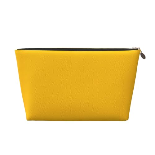 Kulturbeutel mit gelbem Aufdruck, Reise-Make-up-Aufbewahrungstasche, Kosmetiktasche, PU-Leder, wasserdicht, leicht, Make-up-Tasche, Organizer für Mädchen, Frauen und Männer, Größe 3D, Einheitsgröße Kulturbeutel mit gelbem Aufdruck, Reise-Make-up-Aufbewahrungstasche, Kosmetiktasche, PU-Leder, wasserdicht, leicht, Make-up-Tasche, Organizer für Mädchen, Frauen und Männer, Größe 3D, Einheitsgröße von PKTTECRFPK