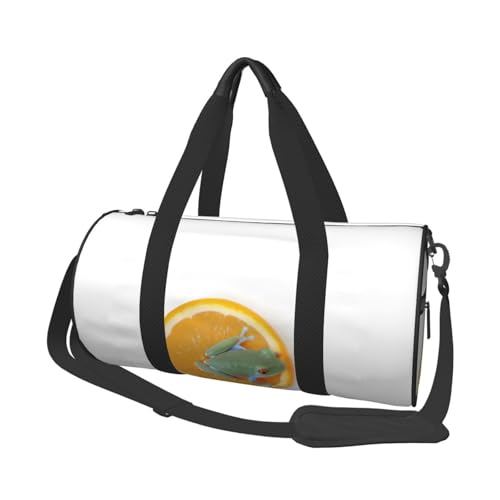 Sporttasche, Motiv: Friedensbaum, Frosch-Aufdruck, 25 l, runde Reisetasche für Damen und Herren, für Fitnessstudio, Wandern, Yoga, Schwimmen, 45 x 23 x 23 cm, Friedensbaum-Frosch., Einheitsgröße Sporttasche, Motiv: Friedensbaum, Frosch-Aufdruck, 25 l, runde Reisetasche für Damen und Herren, für Fitnessstudio, Wandern, Yoga, Schwimmen, 45 x 23 x 23 cm, Friedensbaum-Frosch., Einheitsgröße von PKTTECRFPK