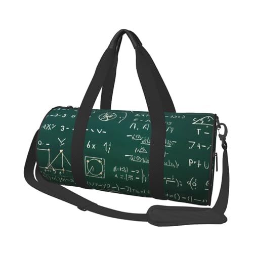 Sporttasche, Motiv: Pferde, Laufen, Kunstdruck, 25 l, runde Reisetasche für Damen und Herren, für Fitnessstudio, Wandern, Yoga, Schwimmen, 45 x 23 x 23 cm, Mathematikformel, Einheitsgröße, Reisetasche Sporttasche, Motiv: Pferde, Laufen, Kunstdruck, 25 l, runde Reisetasche für Damen und Herren, für Fitnessstudio, Wandern, Yoga, Schwimmen, 45 x 23 x 23 cm, Mathematikformel, Einheitsgröße, Reisetasche von PKTTECRFPK
