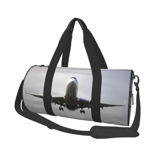 Sporttasche mit Flugzeugdruck, 25 l, rund, für Damen und Herren, für Fitnessstudio, Wandern, Yoga, Schwimmen, 45 x 23 x 23 cm, Flugzeugkunst., Einheitsgröße, Reisetasche Sporttasche mit Flugzeugdruck, 25 l, rund, für Damen und Herren, für Fitnessstudio, Wandern, Yoga, Schwimmen, 45 x 23 x 23 cm, Flugzeugkunst., Einheitsgröße, Reisetasche von PKTTECRFPK