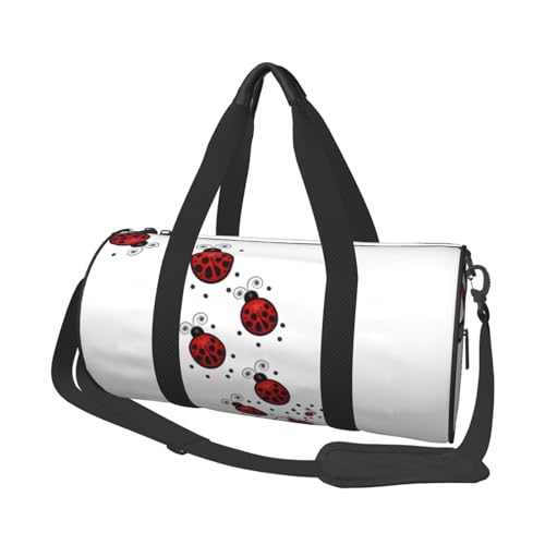 Sporttasche mit Strandbrücke, Wolken und Sonnenuntergang, 25 l, runde Reisetasche für Damen und Herren, für Fitnessstudio, Wandern, Yoga, Schwimmen, 45 x 23 x 23 cm, Kunst-Marienkäfer-Spuren Sporttasche mit Strandbrücke, Wolken und Sonnenuntergang, 25 l, runde Reisetasche für Damen und Herren, für Fitnessstudio, Wandern, Yoga, Schwimmen, 45 x 23 x 23 cm, Kunst-Marienkäfer-Spuren von PKTTECRFPK