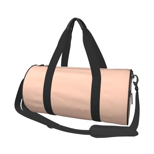 Sporttasche mit rotem Aufdruck, 25 l, runde Reisetasche für Damen und Herren, für Fitnessstudio, Wandern, Yoga, Schwimmen, 45 x 23 x 23 cm, Skala, Blassrosa, Einheitsgröße, Reisetasche Sporttasche mit rotem Aufdruck, 25 l, runde Reisetasche für Damen und Herren, für Fitnessstudio, Wandern, Yoga, Schwimmen, 45 x 23 x 23 cm, Skala, Blassrosa, Einheitsgröße, Reisetasche von PKTTECRFPK
