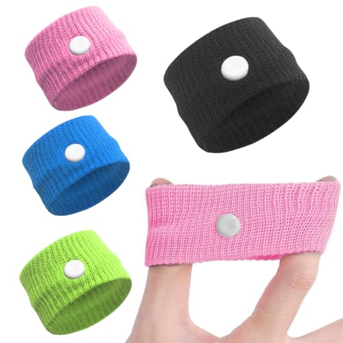 PLABBDPL 4 Stück Akupressur-Armbänder gegen Übelkeit für Kinder und Erwachsene - wirkungsvolle Hilfe bei Reiseübelkeit, Seekrankheit und Schwangerschaftsübelkeit von PLABBDPL