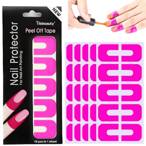 PLABBDPL 50Pcs Nagellack Schablone, Nail Polish Stencil, Nail Painting Guide, Nägel Edge Hautbarriere Kit, Nail Art Lackschutz Spitzenschutz, Nagelkunst Grundlegendes Werkzeugzubehör, Rosa PLABBDPL 50Pcs Nagellack Schablone, Nail Polish Stencil, Nail Painting Guide, Nägel Edge Hautbarriere Kit, Nail Art Lackschutz Spitzenschutz, Nagelkunst Grundlegendes Werkzeugzubehör, Rosa von PLABBDPL