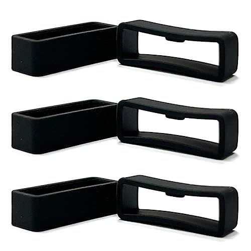 PLABBDPL 6 Stück Silikon Uhrenarmband Schlaufe 20mm Armbanduhr Schlaufe Gummi Unisex Uhrenarmband Schlaufe Schwarz Ersatz Uhrenband Schlaufe Halter von PLABBDPL