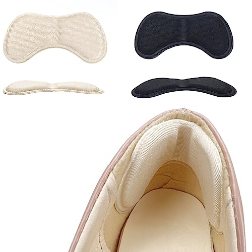 PLABBDPL Fersengriffe für Damen zu große Schuhe,4Pcs Schuhfüller Einlagen Anti-Blasen Ferse Snugs Komfort Rückeneinlageselbstklebende Schuh-Pads Aufkleber für Herren und Damen von PLABBDPL