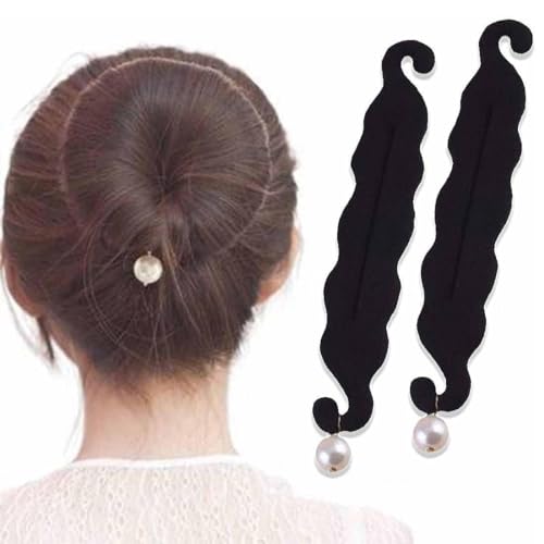 PLABBDPL Haarstyling-Zubehör, 2Pcs Haar Flechtwerkzeug, Schwammclip Haarstyling Donut Haar Twist Kranz, Haarknoten Braid Maker, Haar Zubehör Styling Set, Hair Loop Tool Kit DIY Style Mädchen Frauen von PLABBDPL