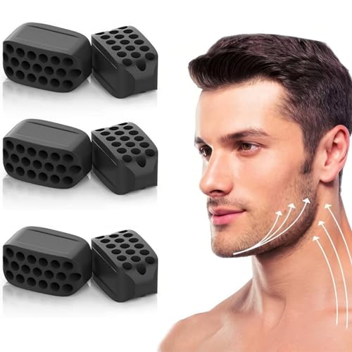 PLABBDPL Jaw Trainer, 6 Stück Jawline Exerciser und Kiefer Training, Kiefer Exerciser, Jawline Trainer Kiefer Exerciser Doppelkinn Trainers für Übungen Gesichtsmuskeln Männer Frauen, A von PLABBDPL