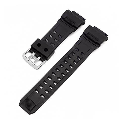 Gurt GW-9400 Rubber Watch Band Ersatz Männer Harz Silikon Sport wasserdichtes Handgelenk Armband Accessoires for Casio fit for G-Schock(Black) von PLACKE