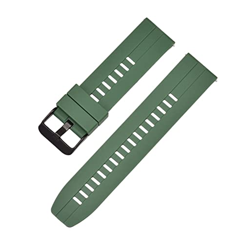 PLACKE 22mm Gummi -Uhrband -Fit for Samsung 46 mm Schnellfreisetzungsgurt -Uhren -Armband Passform for Gear S3 FIT for HUAWEI GT 46 mm/Anpassung for EHREN Fit for Magic Armband Band (Color : Army-bl von PLACKE