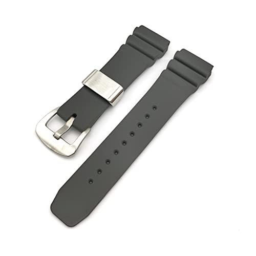 PLACKE 22mm Tauchgummi -Uhr -Gurt fit for Seiko wasserdicht (Color : Grey 1, Size : 22mm) von PLACKE