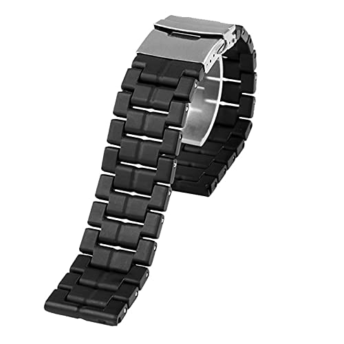PLACKE 23 mm Kunststofffasergurt fit for Luminox Watch Band 3050 3051 3080 3150 8800 Edelstahl Doppel Sicherheitsschnalle Armband Armband (Color : Silver buckle, Size : 23mm) von PLACKE