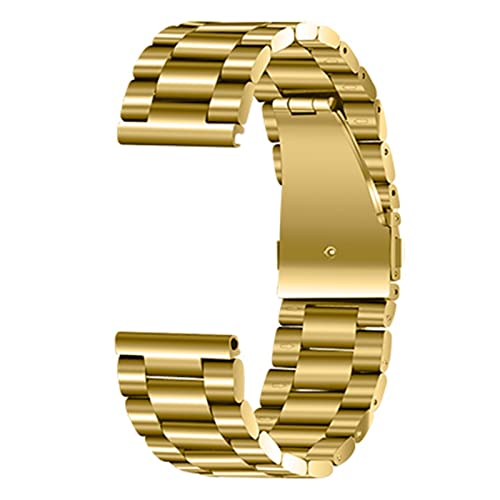 PLACKE Edelstahl Armband Fit for Samsung Fit for DW Uhren 16mm 18mm 20mm 22mm 24mm Männer Frauen Uhrenarmband Metallband Handgelenk Armband Silber (Color : 4, Size : 22mm) von PLACKE