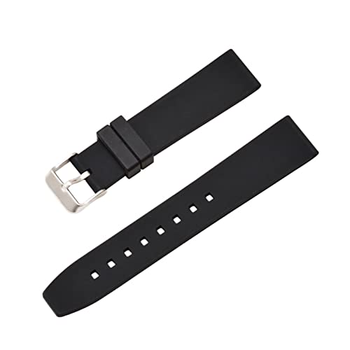 PLACKE Generische Uhrengurte for Sport Uhr Silikon Gummi -Uhr -Band Handgelenksgürtel Armband 16mm 18 mm 20 mm 22 mm 24 mm 26 mm 28mm 28 mm (Color : Black, Size : 20mm) von PLACKE