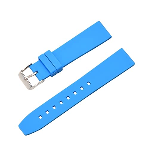 PLACKE Generische Uhrengurte for Sport Uhr Silikon Gummi -Uhr -Band Handgelenksgürtel Armband 16mm 18 mm 20 mm 22 mm 24 mm 26 mm 28mm 28 mm (Color : Blue, Size : 18mm) von PLACKE