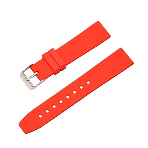 PLACKE Generische Uhrengurte for Sport Uhr Silikon Gummi -Uhr -Band Handgelenksgürtel Armband 16mm 18 mm 20 mm 22 mm 24 mm 26 mm 28mm 28 mm (Color : Red, Size : 26mm) von PLACKE