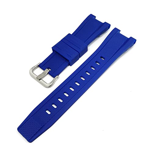 PLACKE Gummibänder fit for Casio fit for G-Shock GST-W300 GST-400G GST-B100 Sport wasserdichtes Ersatz -Silikon -Wachbandzubehör (Color : Blue) von PLACKE